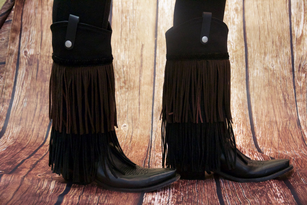 Two-Toned Black/Brown Fringe