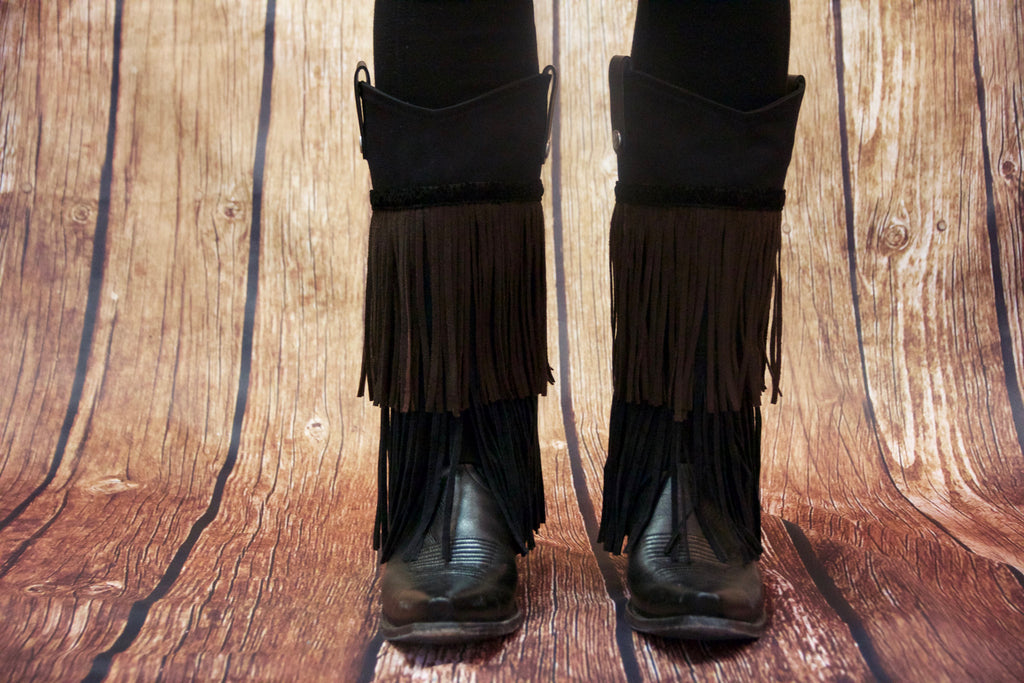 Two-Toned Black/Brown Fringe