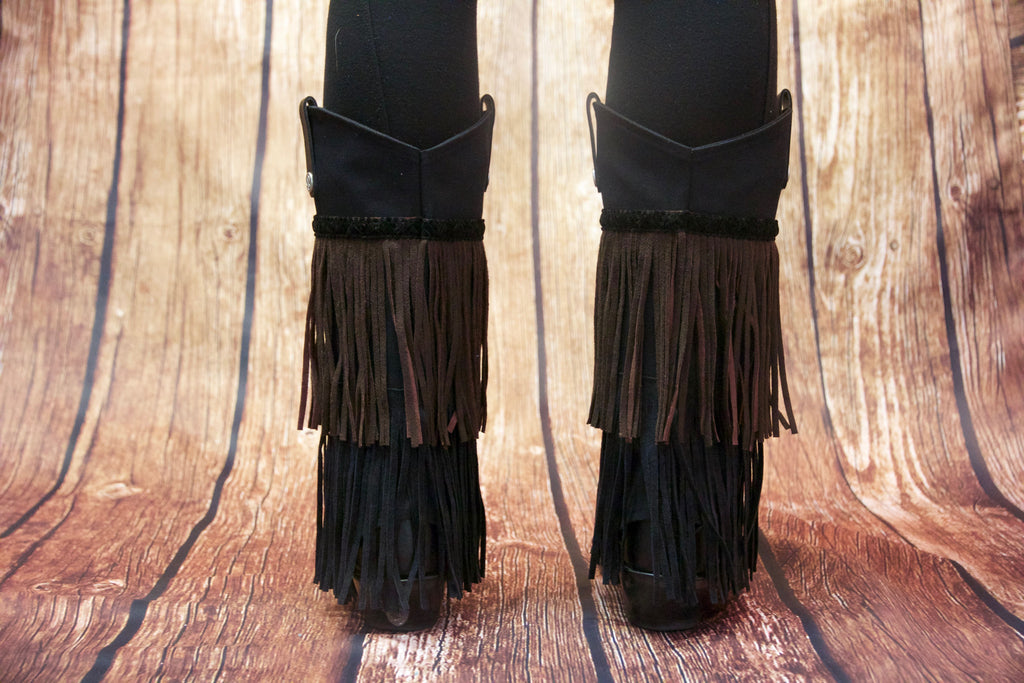 Two-Toned Black/Brown Fringe